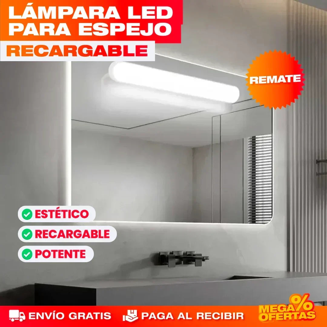 Ilumina tu espejo sin cables y disfruta una luz práctica donde la necesites